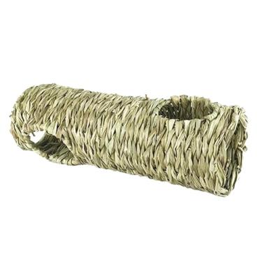 Imagem de ShengQuanHao Túnel de Grama para Hamster, Brinquedo Interativo, Cama de Feno, Gaiola, Casinha, Túnel para, Tubo, Casa de Palha para Hamsters, Ratos, Esquilo, 50x16cm