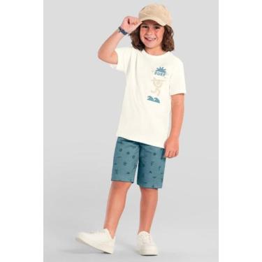 Imagem de Conjunto infantil menino de surf em puff Brandili, Natural, 10