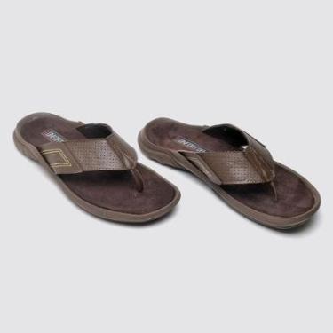 Imagem de Sandalia Masculina em Couro Legitimo Chinela Confortavel Ortopedica-Masculino