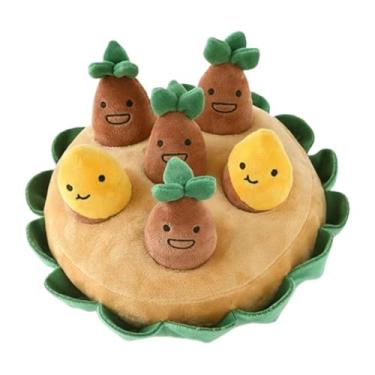 Imagem de Tapete de rapé para cães, brinquedos estridentes para cães,Brinquedos interativos para cães estridentes Batata Fazenda Snuffle Pad - Brinquedos interativos multifuncionais para animais de estimação, b