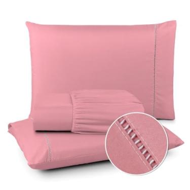 Imagem de Jogo de Lençol Casal Padrão Box 400 Fios Ultra Macio para Dormitório(ROSE,KING)