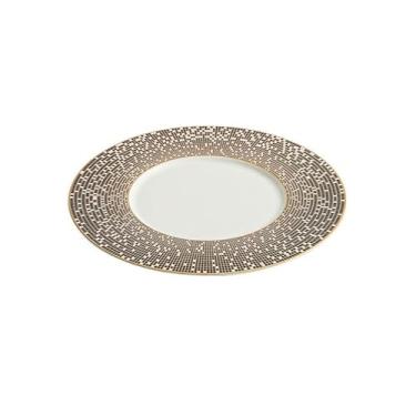 Imagem de Pratos 11,25 polegadas/12 polegadas restaurante bife prato espaguete prato plano comercial personalizado moda cerâmica prato jantar prato prato (ouro, 28,5 cm)