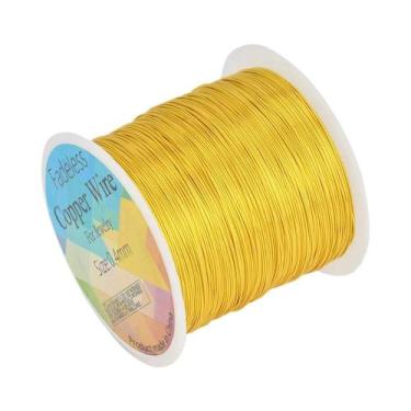 Imagem de 100m/rolo fio de cobre 0.3/0.4/0.5mm cabo de miçangas diy para fazer j