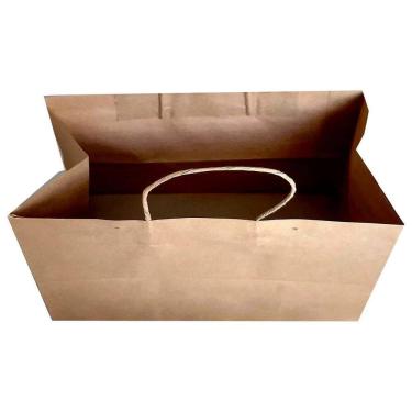 Imagem de Sacola De Papel Kraft 135G 32X20X24Cm Pacote Com 50 Unidades