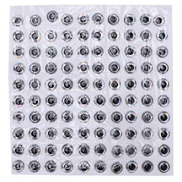 Imagem de Olhos de pesca 3D Ovais realistas artificiais para isca de pesca falsa adesivo para olhos Acessórios de pesca profissionais para iscas DIY e artesanato Material de resina epóxi 6 (Prata)