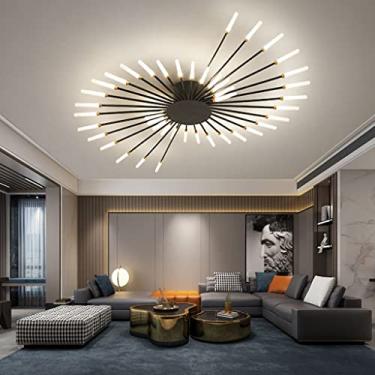 Imagem de Lustre de teto moderno com LED, design inspirado em fogos de artifício, ideal para quarto, sala de estar, hall de entrada, escritório, quarto infantil e outras áreas internas. Iluminação dec