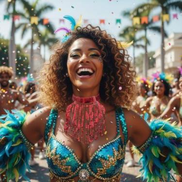 Imagem de Chocker Feminina Franjas Paetês Carnaval Coloridas - Lika Bijuterias, 