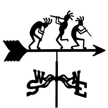 Imagem de Cata-vento com ornamento de silhueta de animal cata-vento de metal para telhado ao ar livre suporte de jardim decoração cata-vento - arte indicadora de direção do vento na estaca de jardim