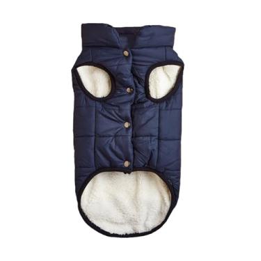 Imagem de Jaqueta para Cachorro Forrada em Lã de 2 Camadas Quente Casaco Estiloso Animais Estimação Tempo Frio Inverno com Furo Guia Fácil Vestir Adequado Cachorros Pequeno e Médio Porte Filhotes Gatos