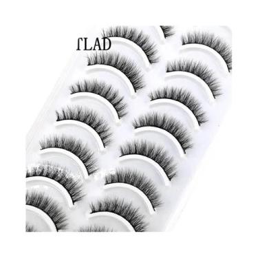 Imagem de Cílios Postiços Naturais Longos 3D De Mink, 10 Pares, Macios E Volumos