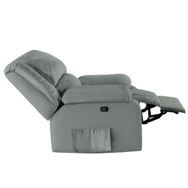 Imagem de Poltrona Do Papai Reclinável Melim Zero Wall Pu Cinza Fh1 - D'rossi