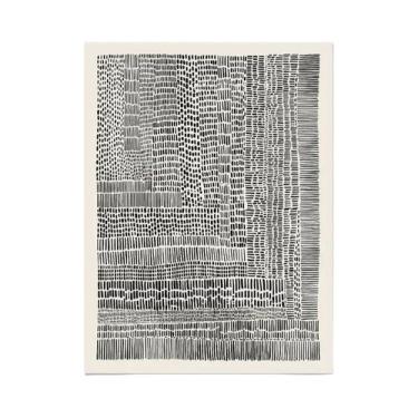 Imagem de Pintura Abstrata Em Tela Preto E Branco, Arte De Parede Nórdica Com Mo