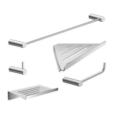 Imagem de Kit Acessórios De Banheiro 5 Peças Metal 2102OR Orion - Grego Metal, E