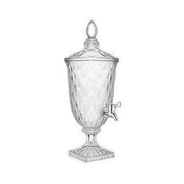 Imagem de Suqueira De Vidro 2l Diamond Em Casa Tem Glass Com Torneira Cor:Fumê, 