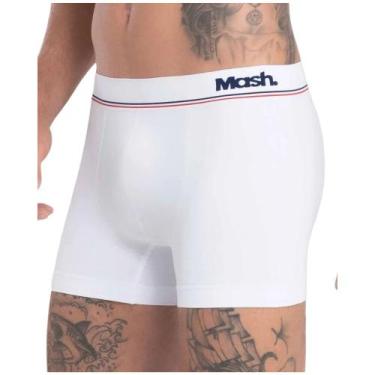 Imagem de Cueca Boxer Mash Microfibra Sem Costura Adulto 710.23, Branco, G