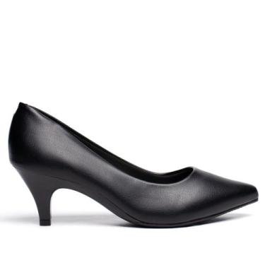 Imagem de Sapato Feminino Beira Rio Scarpin Salto Fino Preto, Preto, 37