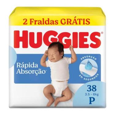 Imagem de Fralda Huggies Rápida Absorção P 38 unidades
