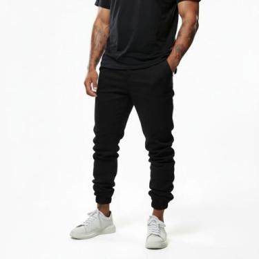 Imagem de Calça Jogger Masculina Jeans ou Sarja Slim Fit Confortável - Mitchelgu