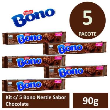 Imagem de Kit c/ 5 Bono Nestle  Sabor Chocolate 90g