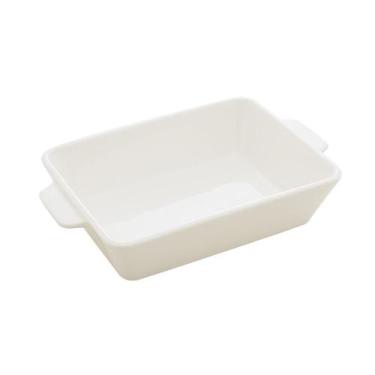 Imagem de Refratário de Porcelana com Alça Basic Branco 28cm x 16,5cm - Lyor