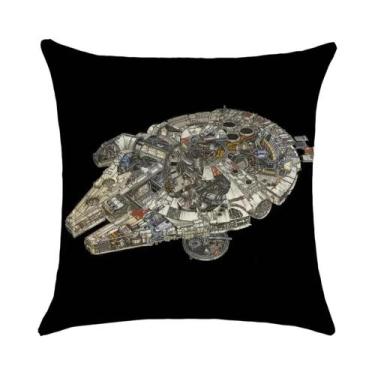 Imagem de Capa De Almofada Em Linho Bege Com Estampa De Avião Para Sofá, Carro, 