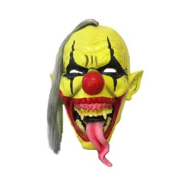 Imagem de Mask Horror Green Clown Latex para Halloween e Cosplay
