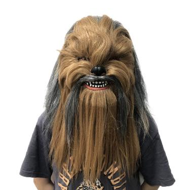 Imagem de Máscara realista de látex Chewbacca com mandíbula móvel para adultos