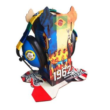 Imagem de Abafador para Autista futebol 12 DB com suporte Decorativo Brasil Camp