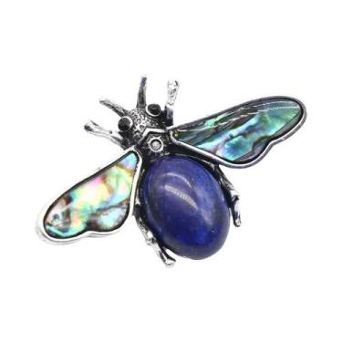 Imagem de Pingente Em Forma De Abelha 35x56mm, Cristal De Pedra Natural, Broche 