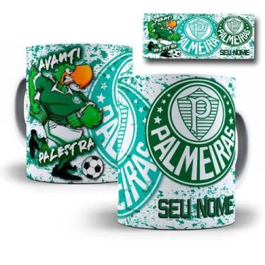 Imagem de Caneca Xícara Palmeiras Porcelana Personalizada Com Seu Nome Desenho:P
