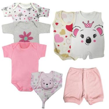 Imagem de Kit Roupas Para Bebê 7 Peças Conjunto Naninha Enxoval Verão - Koala Ba