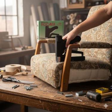 Imagem de Grampeador Rocama Profissional  Ferramenta Reforçada para Estofados, T