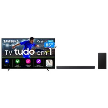 Imagem de Smart TV 85 Samsung Crystal UHD 4K Tizen - 3 HDMI + Soundbar HW-B450F 