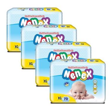Imagem de Fralda Nenex 4 Pacotes Tamanho XG - 280 Fraldas