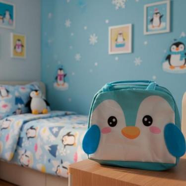 Imagem de Lancheira bolsa termica lanche escola infantil guarda marmita garrafa 