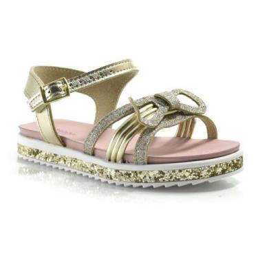 Imagem de Sandália Infantil Molekinha do 17 ao 25, 21, Dourado
