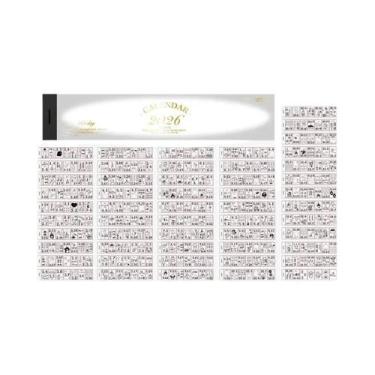 Imagem de Calendário Retro Mini 2026 Com 365 Páginas, Páginas Adesivas Destacáve