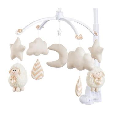 Imagem de Móbile para berço musical e giratório Ovelhinha Bege - Sleepbaby Móbil