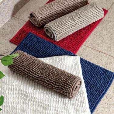 Imagem de Kits de Tapete de Banheiro Bolinha Antiderrapante Microfibra Toque Sua