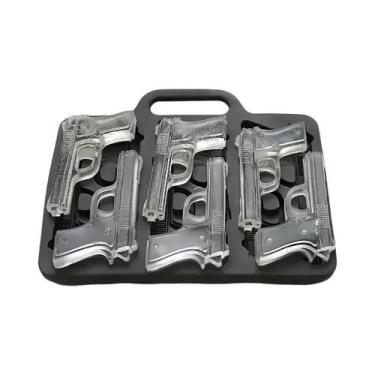 Imagem de Forma De Gelo Em Silicone De Grau Alimentício Em Formato De Pistola Ro