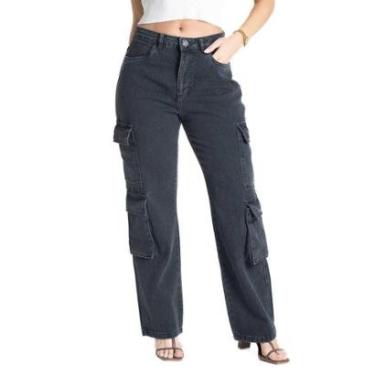 Imagem de Calça Jeans Sawary Reta Petit - 280856 - black 38-Feminino