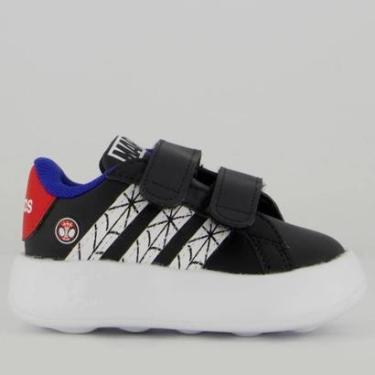 Imagem de Tênis Adidas Grand Court Spider-man CF Infantil Preto-Unissex