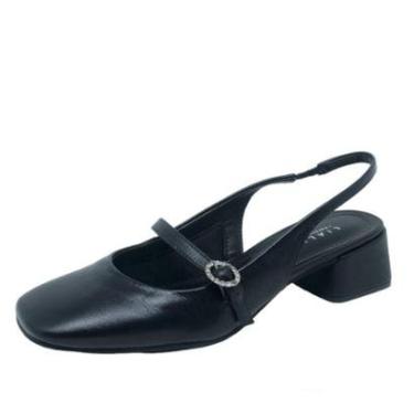 Imagem de Sapato Boneca Salto Baixo Couro Lia Line + Natalia Toscano-Feminino