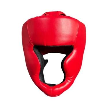 Imagem de Protetor De Cabeça De Couro Para Treinamento De Boxe, Karatê, Muay Tha