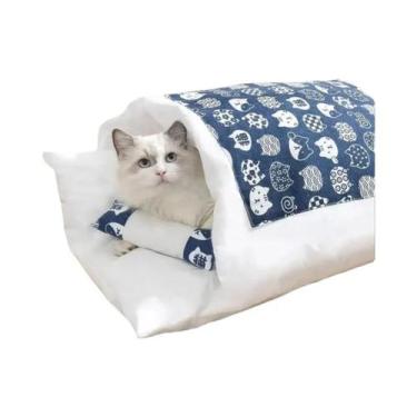 Imagem de Cama Para Gatos Grande E Removível Estilo Caverna, Confortável Casa Pa