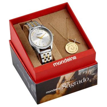 Imagem de Relogio Mondaine Feminino Ref: 99748lpmkbe2 Bicolor Salmo 23