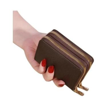 Imagem de Carteira Feminina De Grande Capacidade Com Zíper, Estilo Curto, Padrão