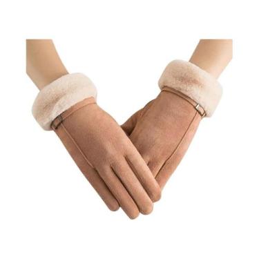 Imagem de Luvas De Inverno Em Veludo Falso Com Cor De Doce, À Prova De Vento, Co