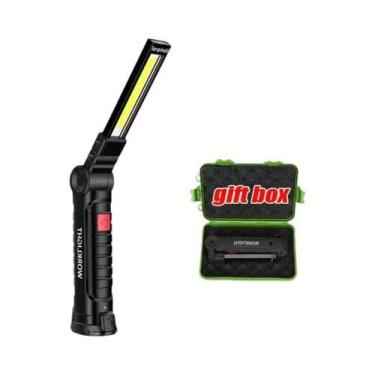 Imagem de Lanterna LED COB Portátil Recarregável Com Bateria Embutida, Lanterna 