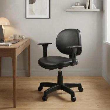Imagem de Cadeira de Escritório Ergonômica Giratória e Regulável com Braços NR17